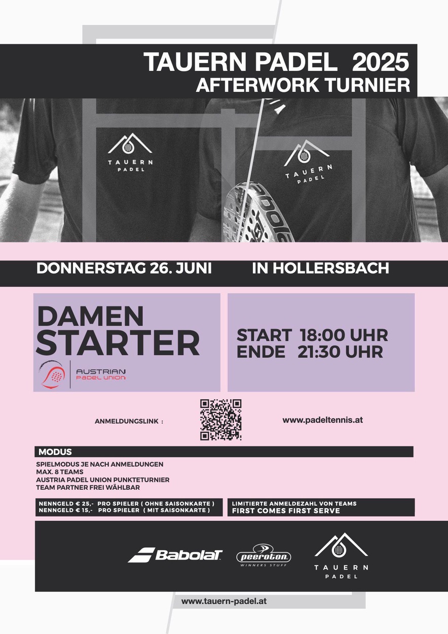 2 STARTER Turniere in Hollersbach - ab sofort zum Anmelden!