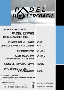 Preise Padel Tennis Saisonkarte 2024